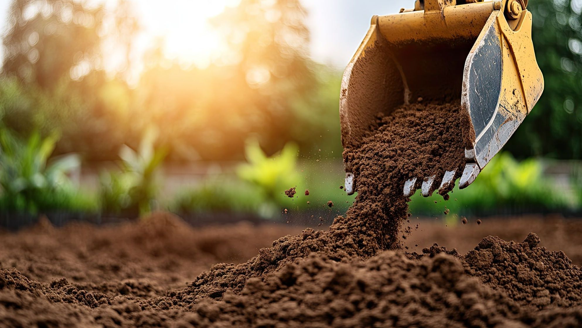 Markarbete och schaktning inför byggprojekt på Orust